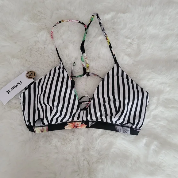 🍸HURLEY BRAND NEW REVERSIBLE BIKINI SET. TOP XL BOTTOM L